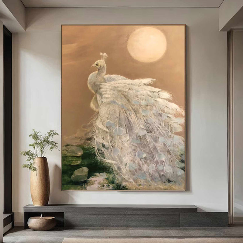 Peacock Oil Painting Big Peacock Oil Painting Handmade Peacock Wall Art for Living Room Bedroom