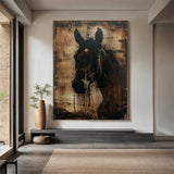 brown horse painting Animal Painting horse head painting Horse oil painting brown horse head painting