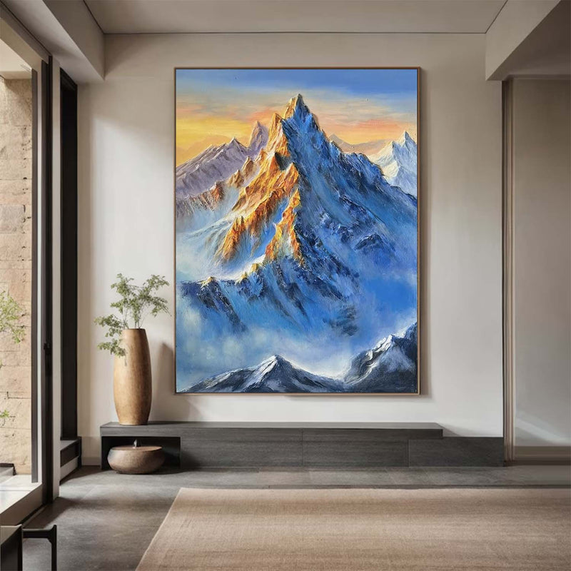 blue mountains artwork mountain painting mountain landscape art mountain artwork 