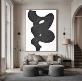 Black and white Painting Black and white wall art Black and white 3D textured wall art