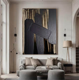 Black and brown Minimalist art Black and brown abstract art Black and brown textured wall art