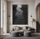 Black Wall Decor Gifts Black Wall Art Gifts Black Minimalist Art Black Textured Art Black Abstract Art