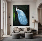 Peacock Oil Painting Big Peacock Oil Painting Handmade Peacock Wall Art for Living Room Bedroom