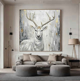 Deer Painting Large Animals Paintings Deer wall decor Deer Canvas Wall Art Deer Abstract Painting