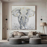 Personalized Gifts Elephant Painting Elephant Wall Decor Elephant Wall Art Animal Painting Elephant Canvas Wall Art