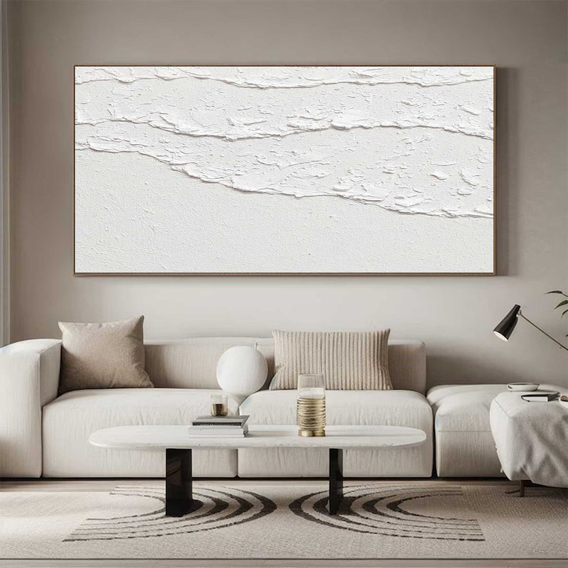 large white textured wall art white waves canvas painting white waves painting white waves abstract painting 