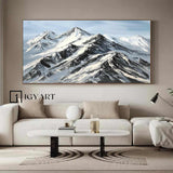  Snow Mountain Oil Painting Large Mountain Landscape Oil Painting for Living Room