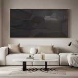 Large Black Abstract Painting Black abstract wall art Black Abstract Painting Black Textured Painting Black Minimalist Painting