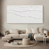 large white textured wall art white waves canvas painting white waves painting white waves abstract painting 