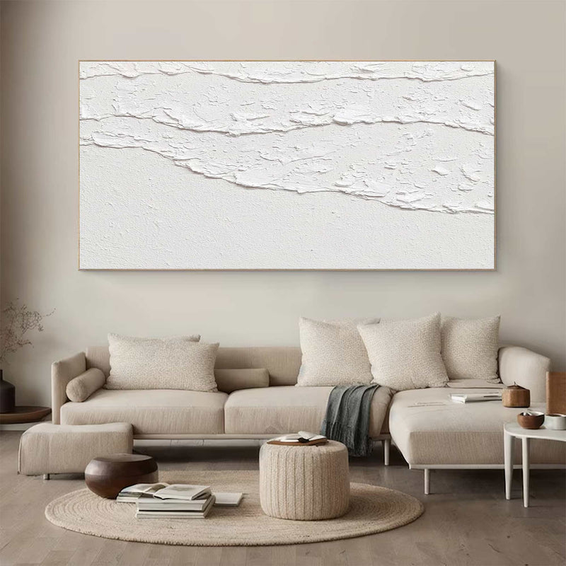 large white textured wall art white waves canvas painting white waves painting white waves abstract painting 