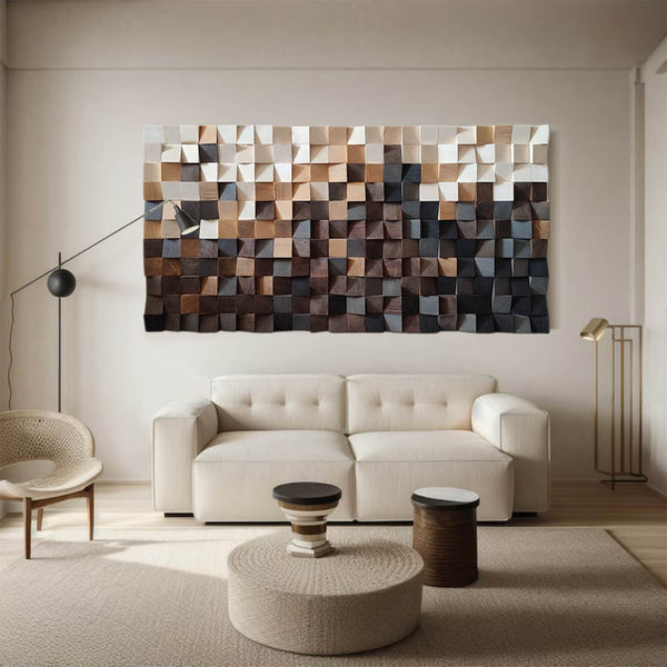 Wood carving wall art Art Black and white Sculptured art Painting sculpture Abstract 3D Textured Wall Art