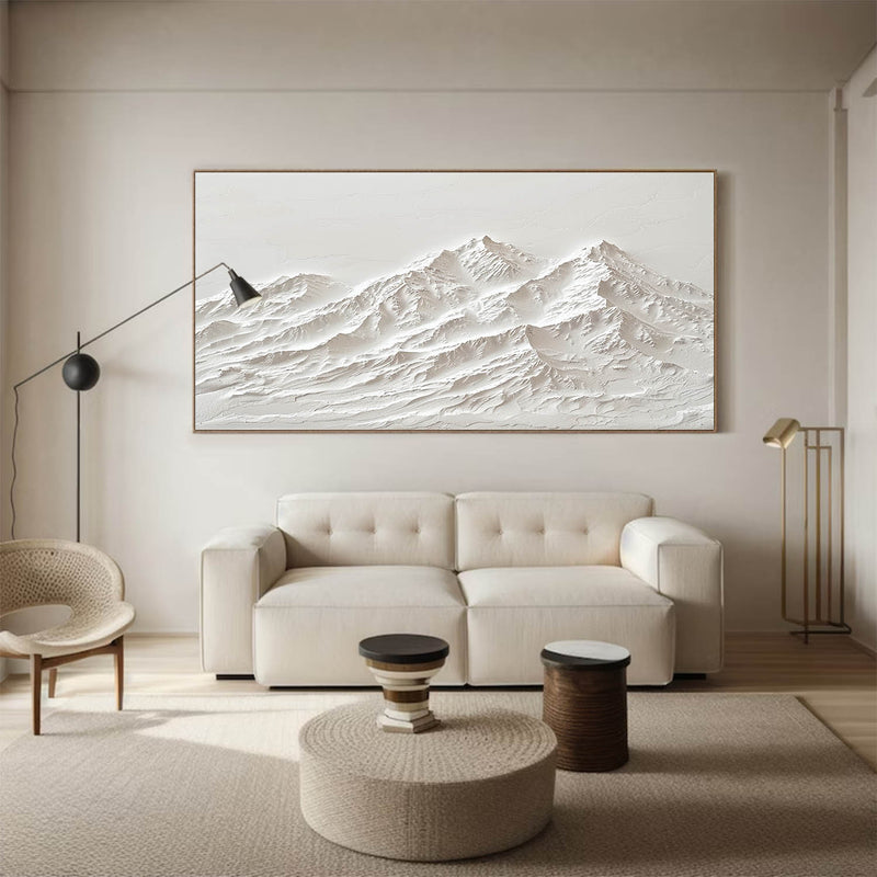 White Snow Mountain Wall Art Large White Snow Mountain Painting White Snow Mountain Canvas Art