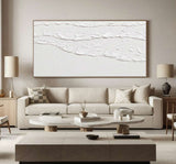 large white textured wall art white waves canvas painting white waves painting white waves abstract painting 