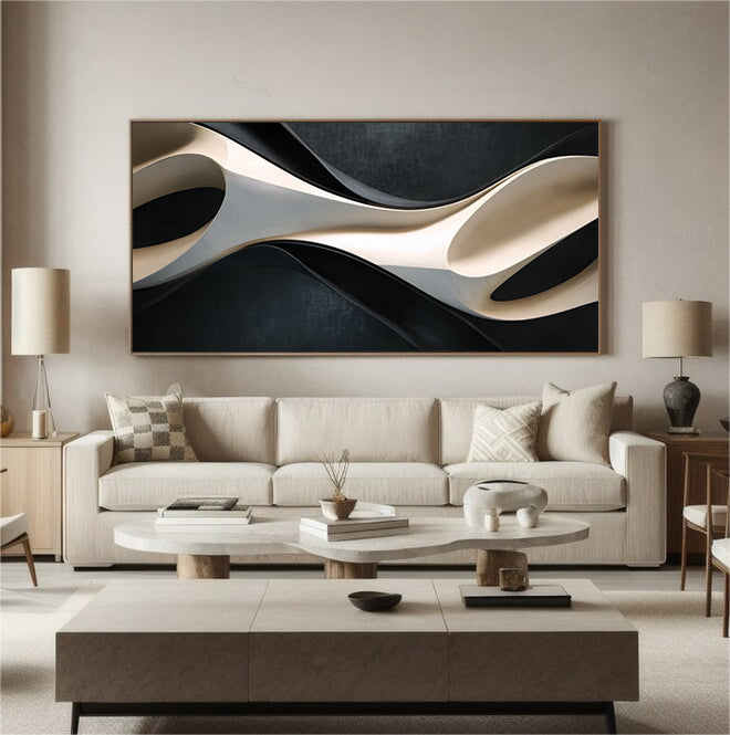 3D Textured Wood Wall Art | Neutral Boho Organic Wood Sculpture Wall Art