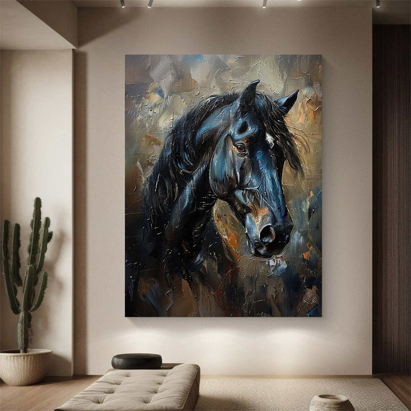 Animal Painting Horse Oil Painting Ferghana horse painting Horse Head Painting Personalized Gifts