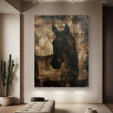 Animal Painting brown horse painting, horse head painting,Horse oil painting,  brown horse head painting