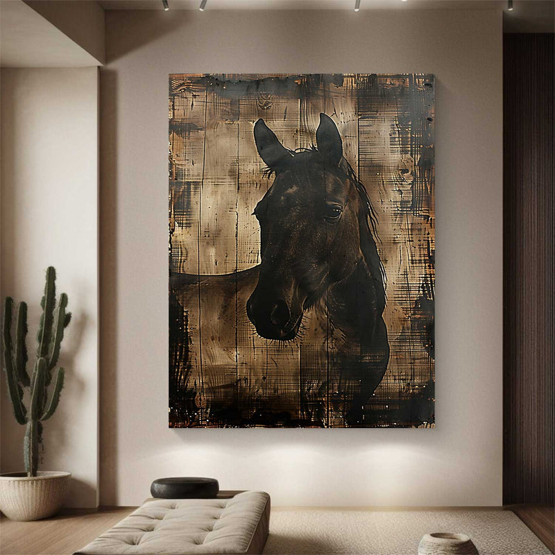 Animal Painting brown horse painting, horse head painting,Horse oil painting,  brown horse head painting