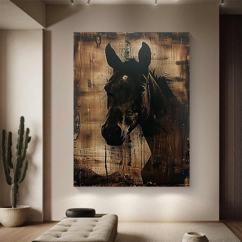 brown horse painting Animal Painting horse head painting Horse oil painting brown horse head painting