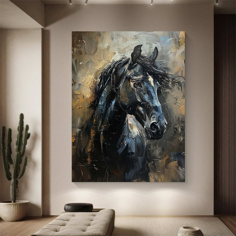 Animal Painting Horse Oil Painting Ferghana horse painting Horse Head Painting Personalized Gifts