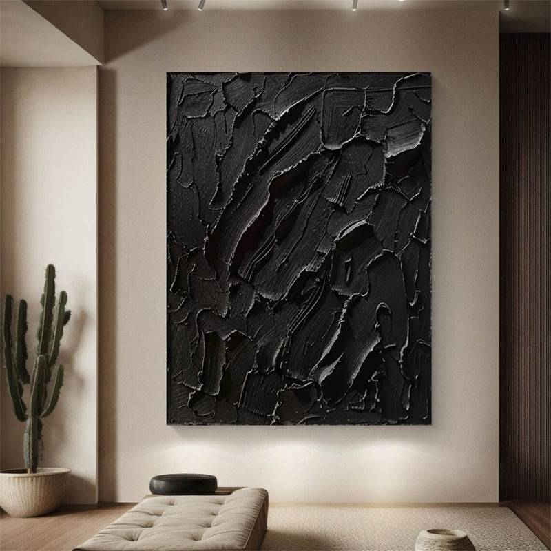 Black Wall Decor Gifts Black Wall Art Gifts Black Minimalist Art Black Textured Art Black Abstract Art