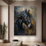 Animal Painting Horse Oil Painting Ferghana horse painting Horse Head Painting Personalized Gifts