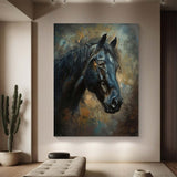 Horse Oil Painting Ferghana horse painting animal wall art Horse Head Painting Personalized Gifts