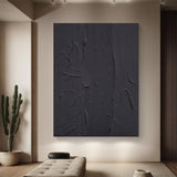 Personalized Gifts Black Wall Decor Gifts Black Minimalist Art Black Textured Art Black Abstract Art