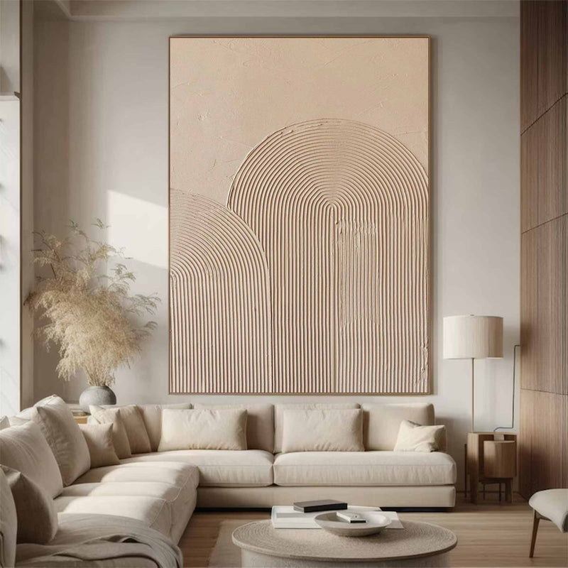 Beige Wall Decor Beige Wall Art Beige Textured Wall Art Beige 3D Wall Art Beige Minimalist Art