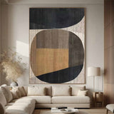 Beige and brown canvas wall art Beige and brown Minimalist Painting Beige Abstract art Beige and brown wall Decor