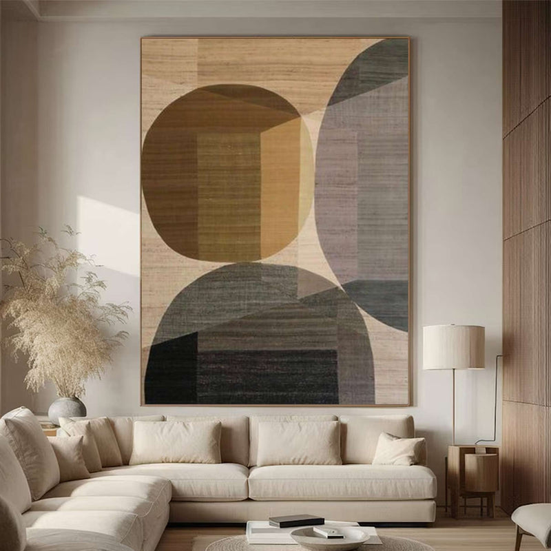 Beige and brown canvas wall art Beige and brown Minimalist Painting Beige Abstract art 