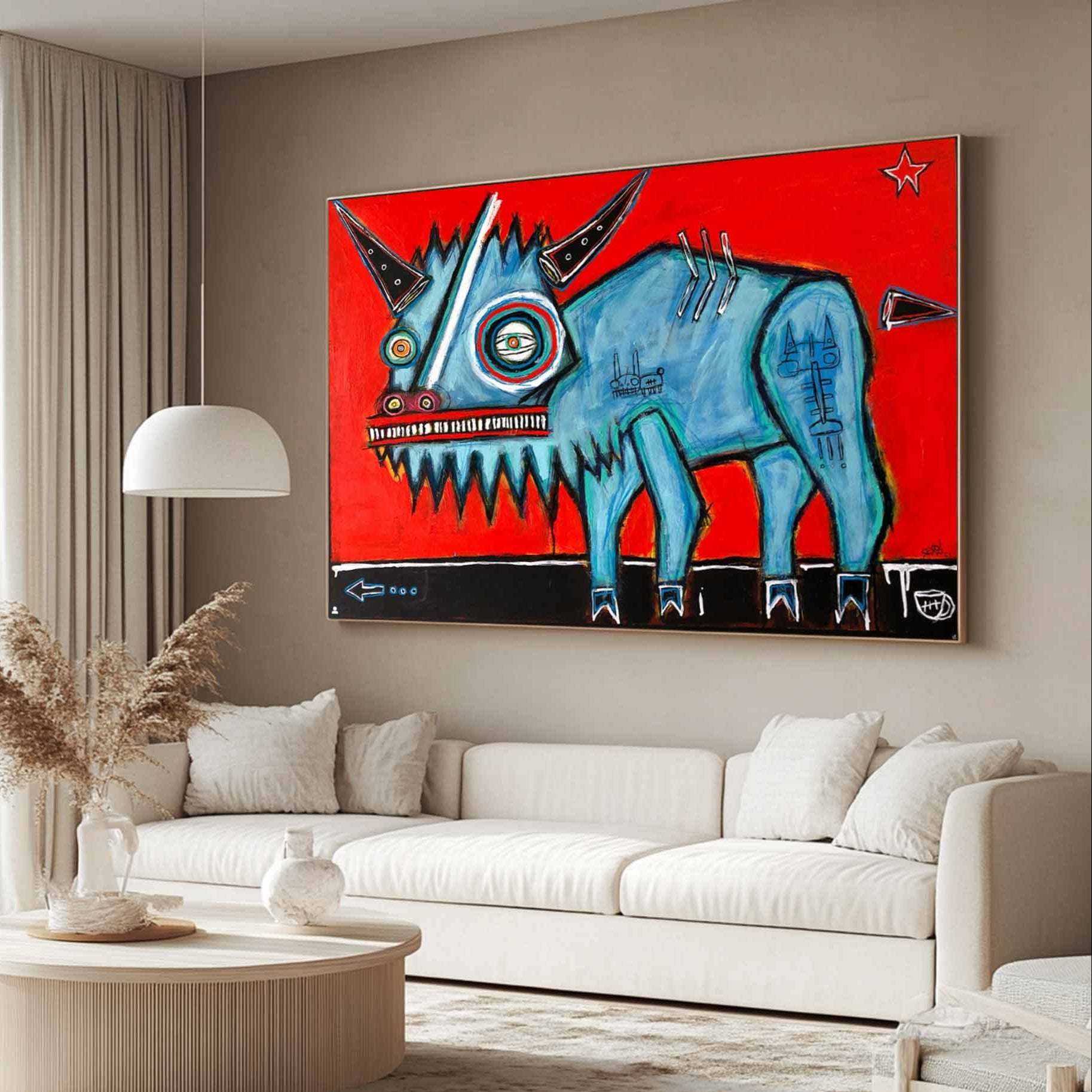 Modern Graffiti Style Art Red Pop Art Red Street Graffiti painting