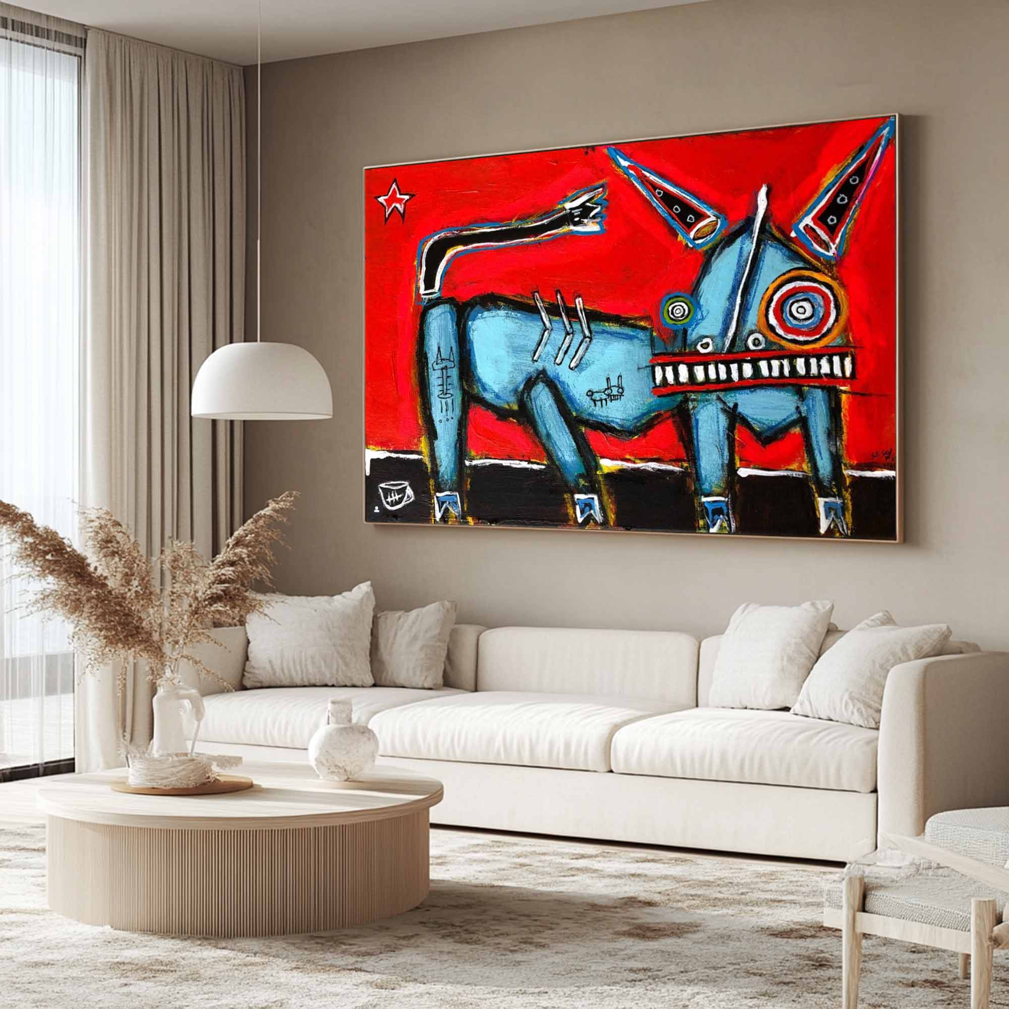 Modern Graffiti Style Art Red Pop Art Red Street Graffiti painting