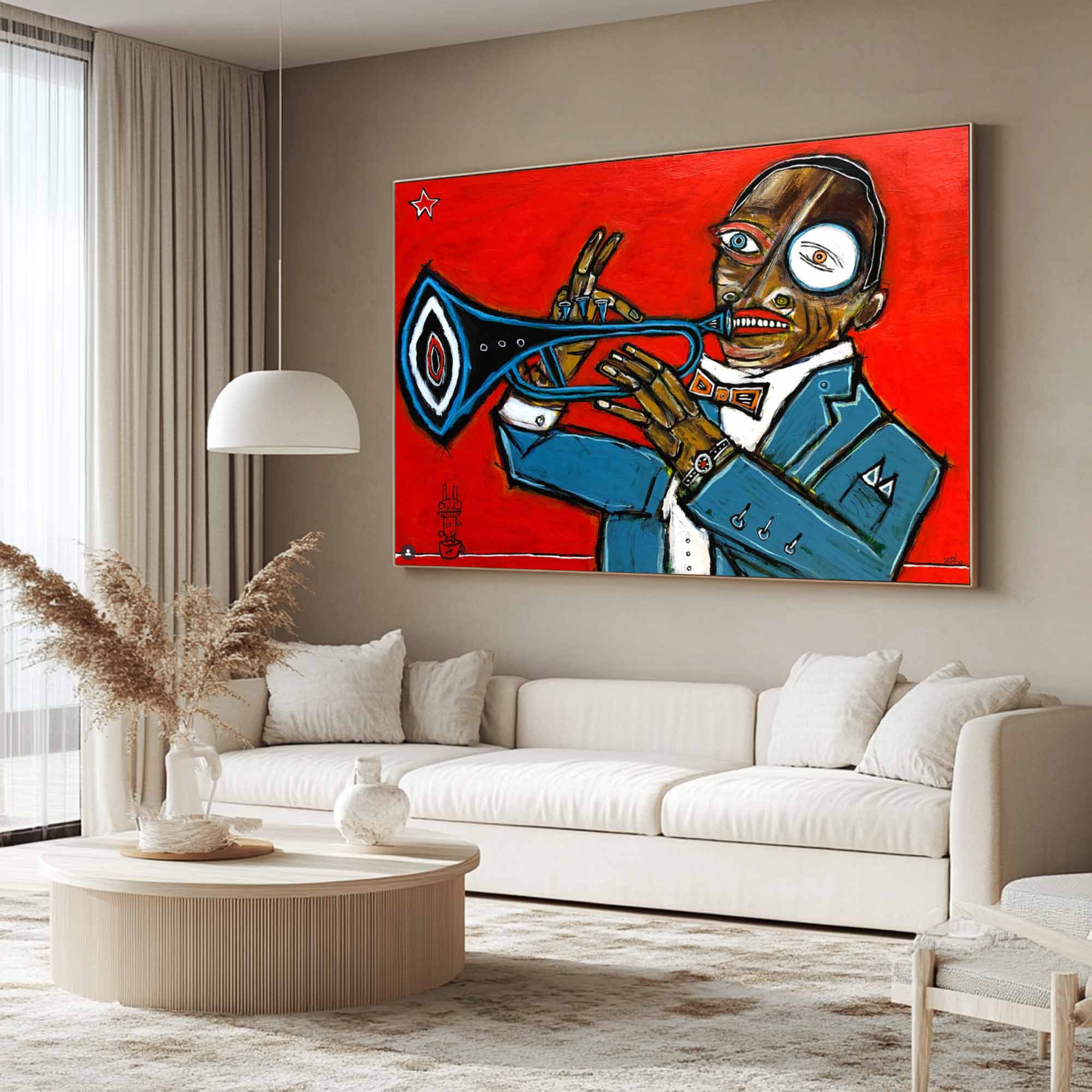 Red Pop Art Modern Graffiti Style Art Red Street Graffiti painting