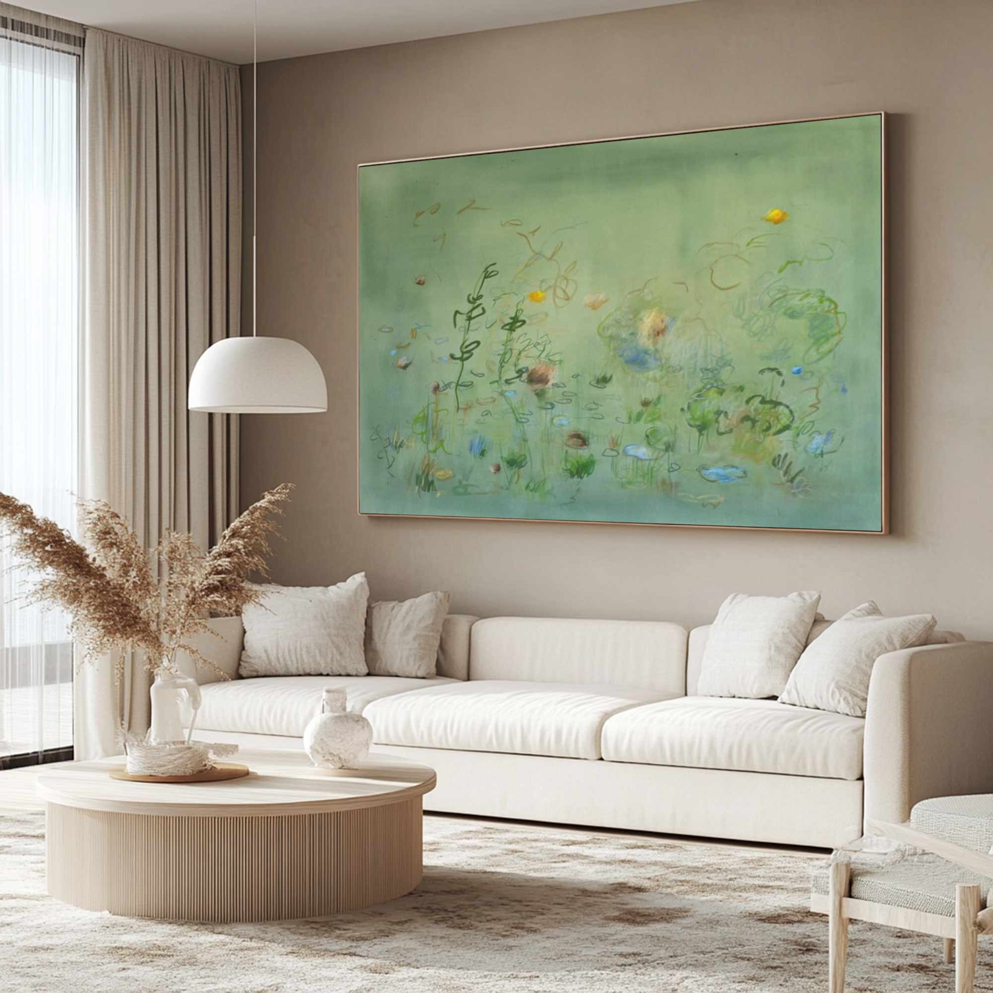 green flower painting Green plant painting, green graffiti art