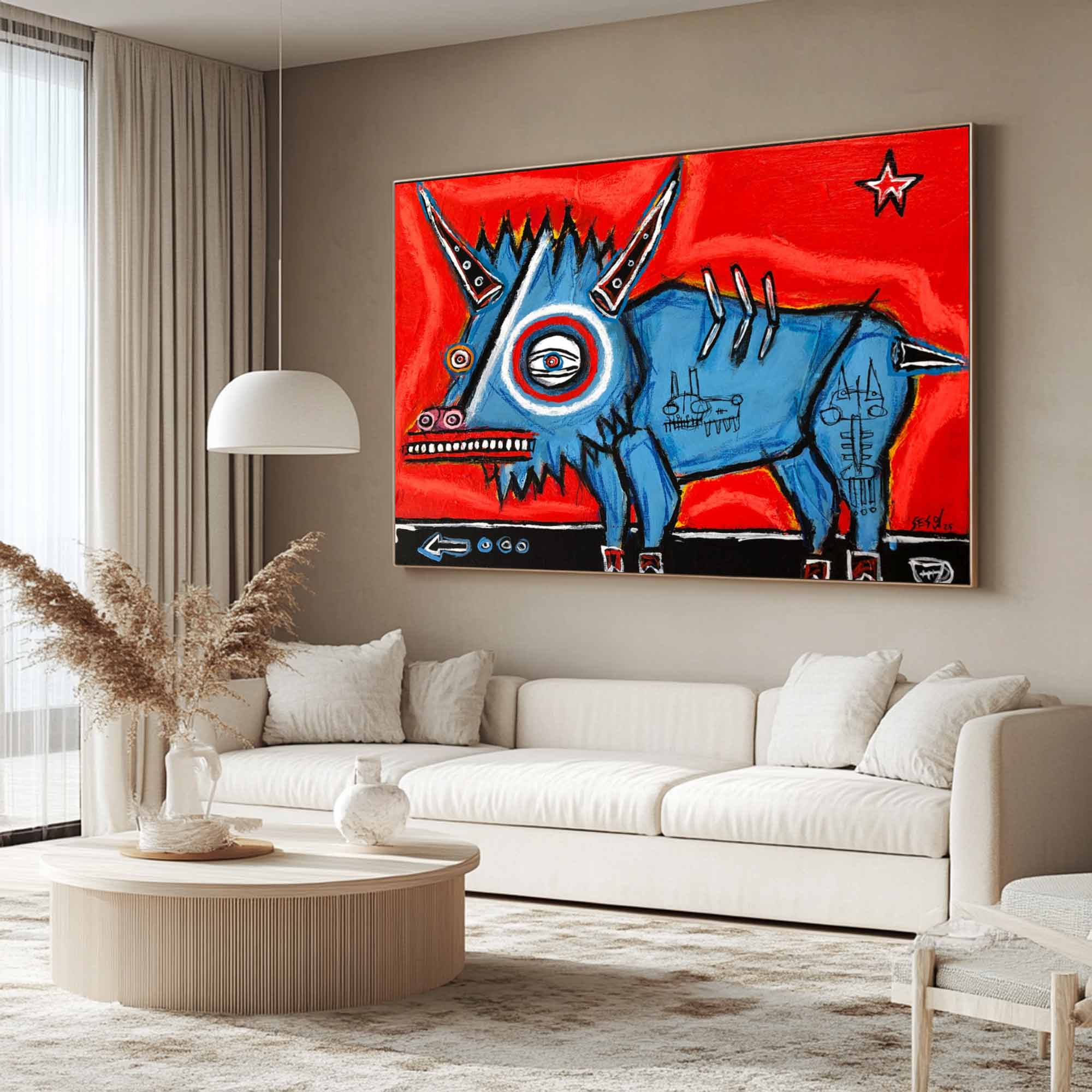 Modern Graffiti Style Art Red Pop Art Red Street Graffiti painting