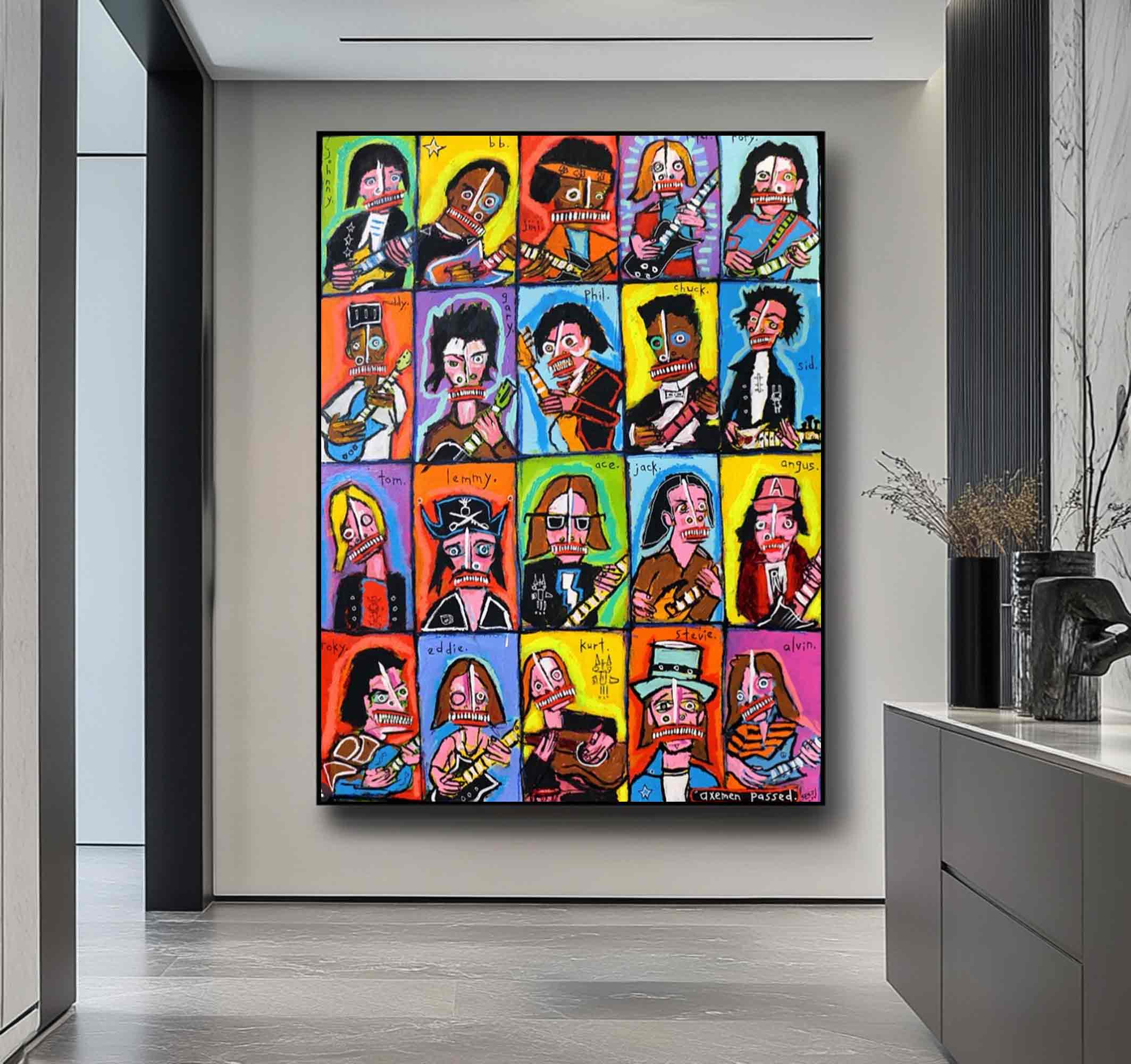 Abstract Graffiti Style Portrait Painting Pop Art Presidents Wall Art