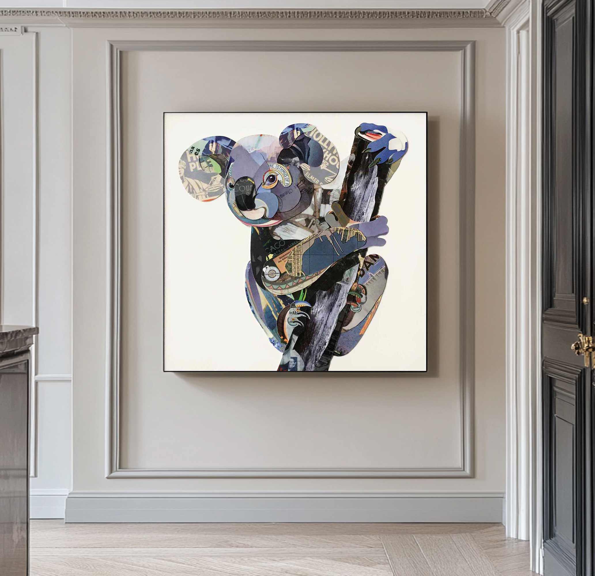 Koala Collage art painting Koala Painting Koala Collage painting