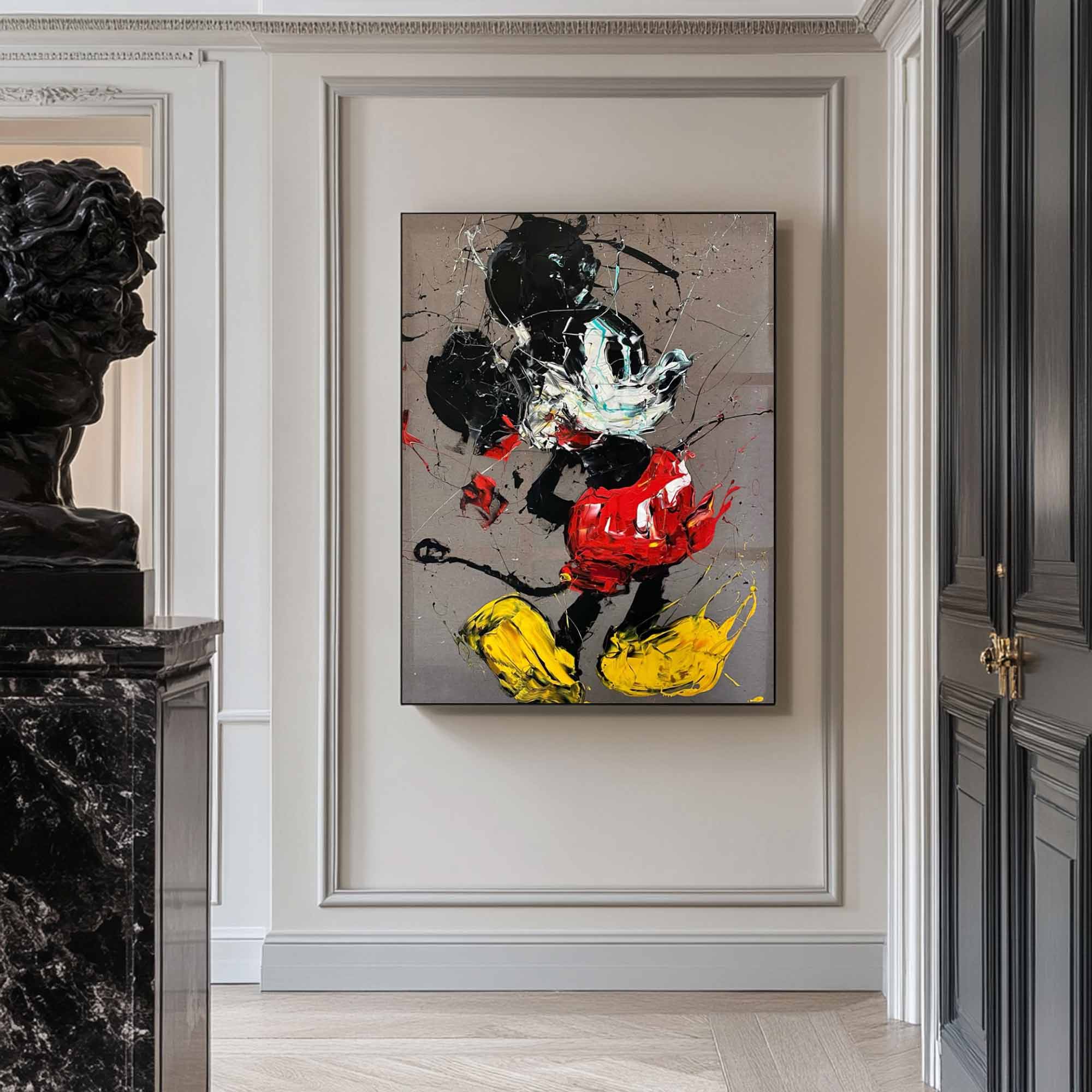 street art style graffiti cartoon Mickey Mouse Graffiti painting