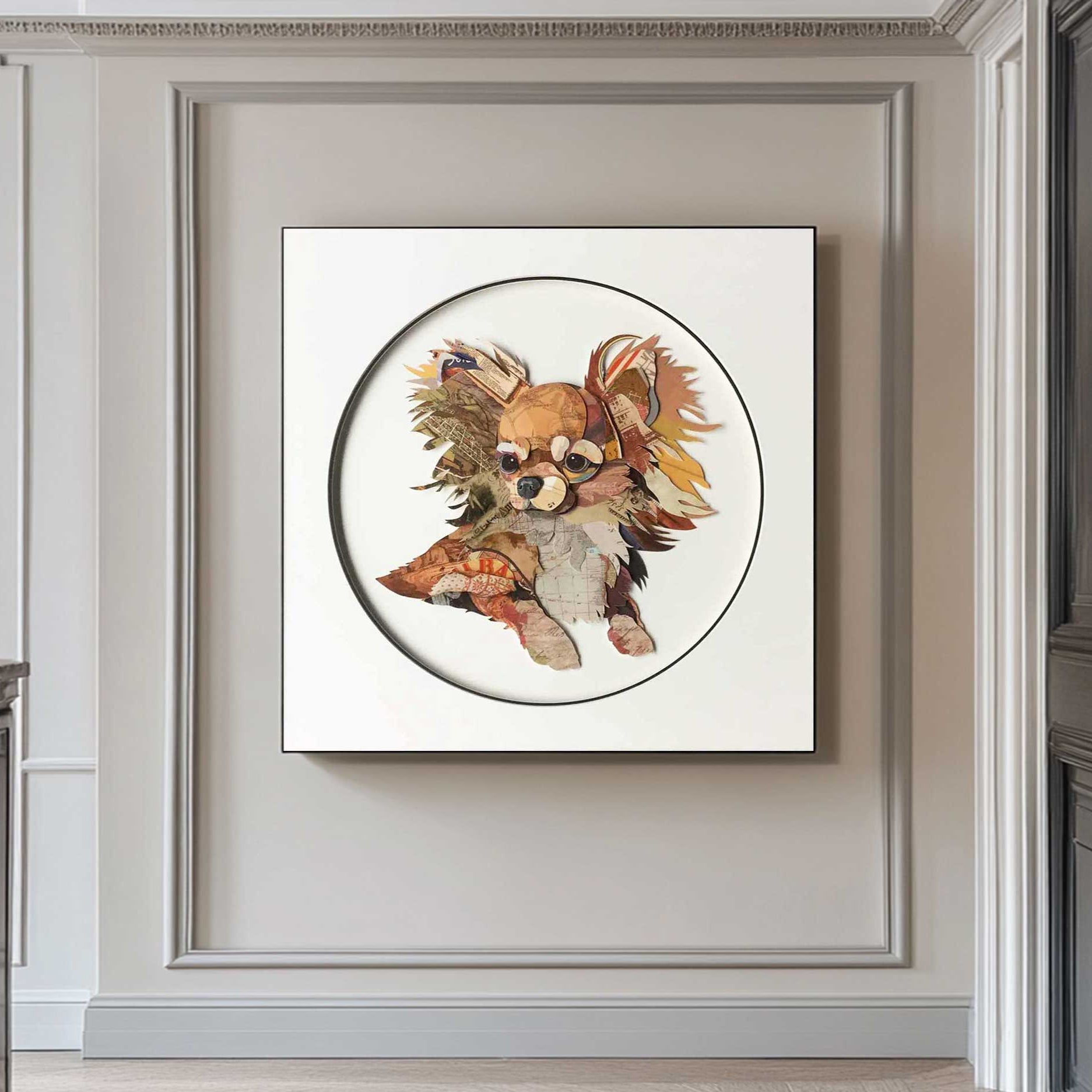 Pet Dog Collage art painting Pet Dog collage art Pet Dog painting