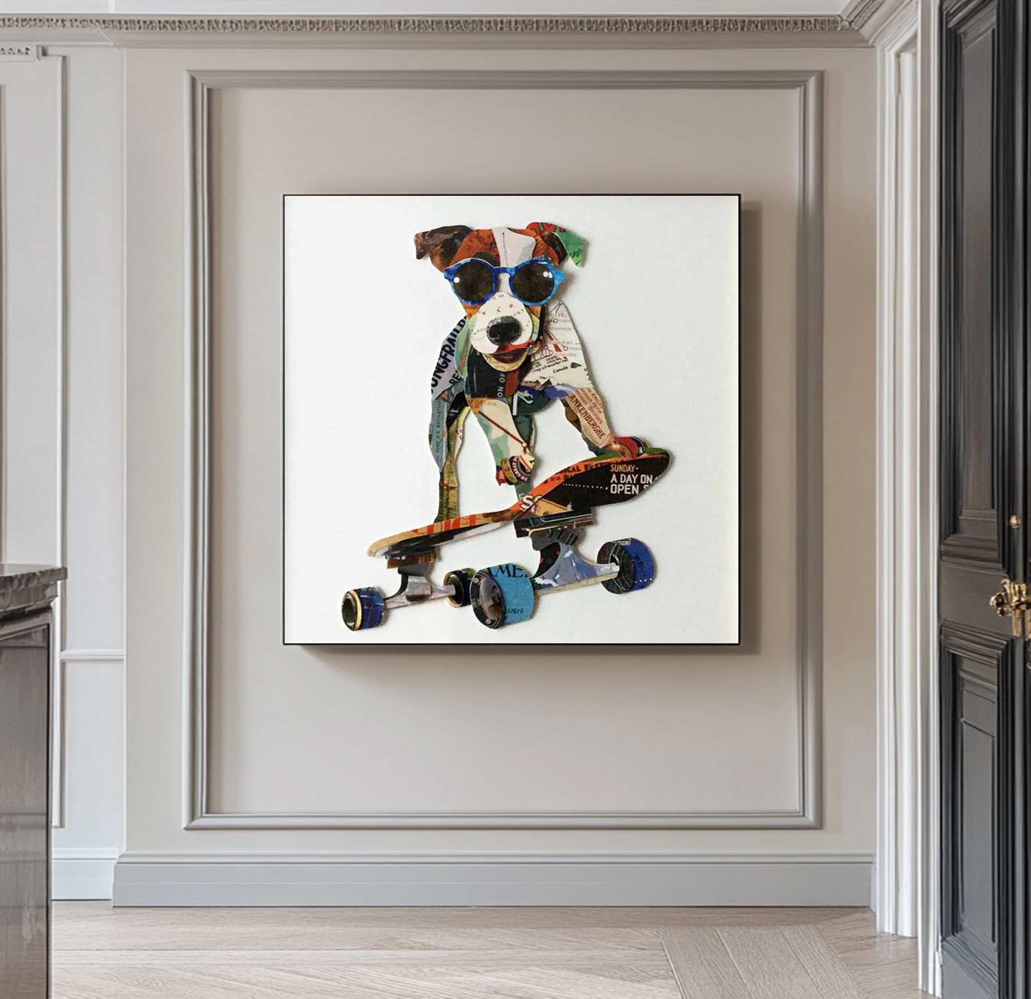 Pet Dog Collage art painting Pet Dog collage art Pet Dog painting