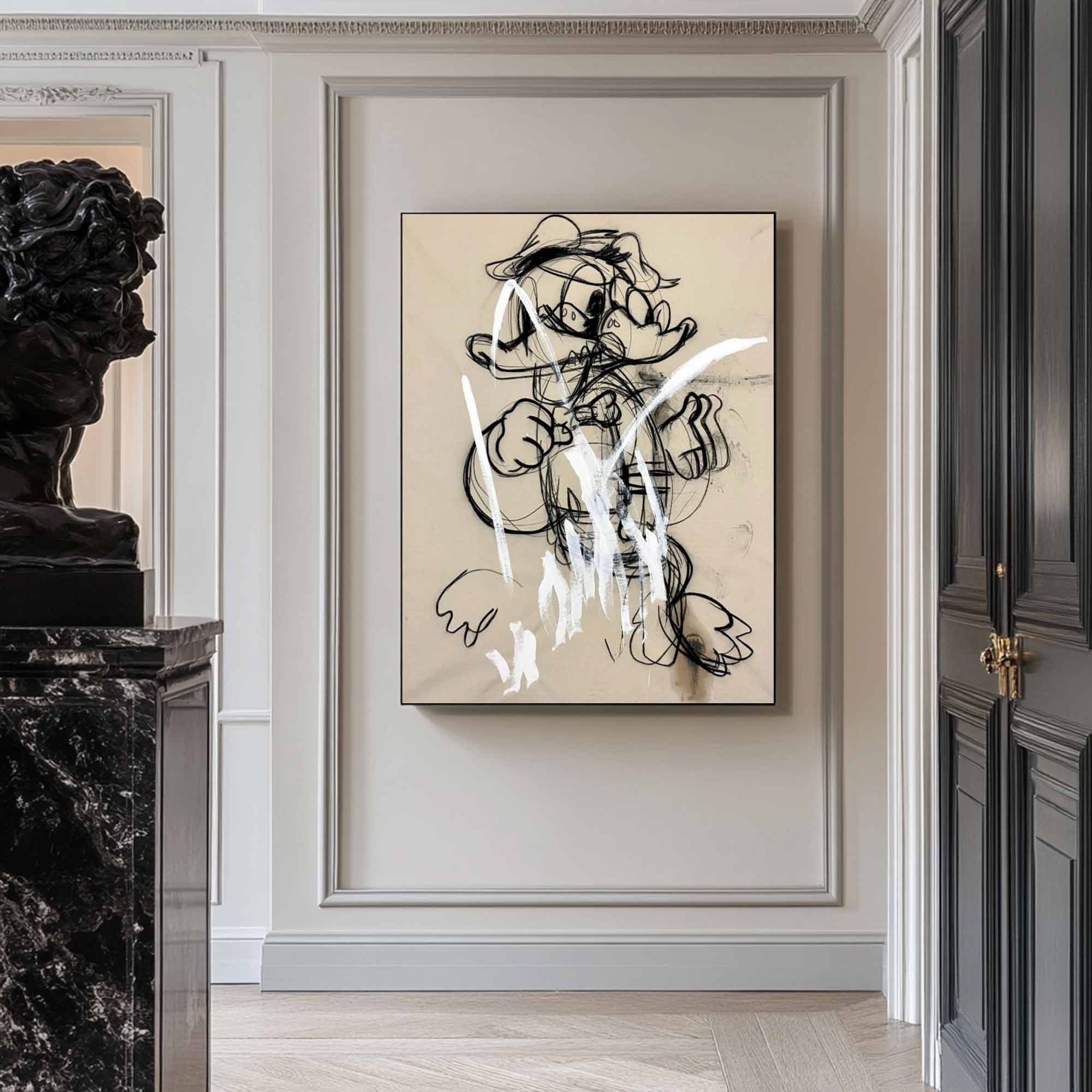 Donald Duck cartoon Graffiti art street art style graffiti wall decor 