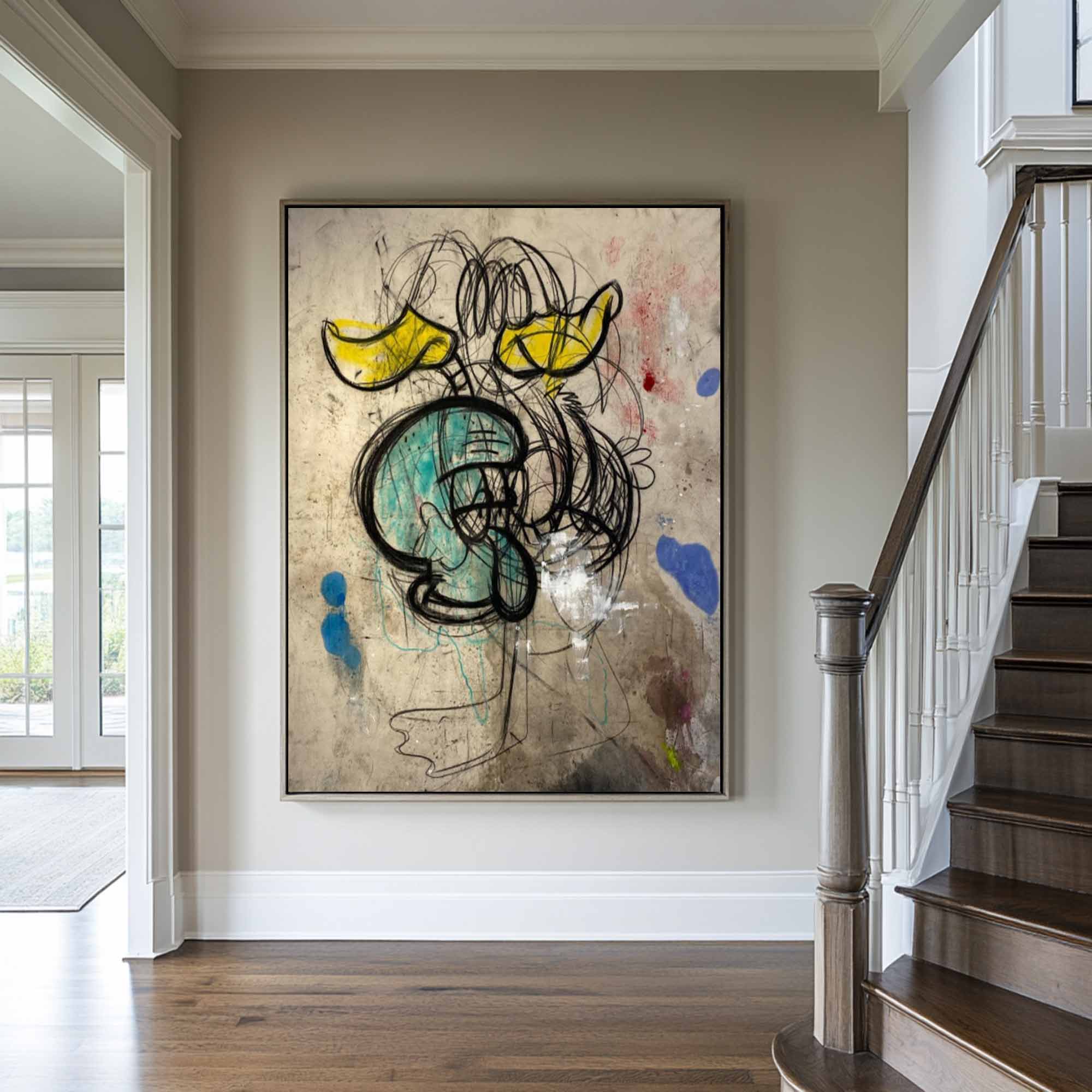 Donald Duck cartoon Graffiti art street art style graffiti wall decor 