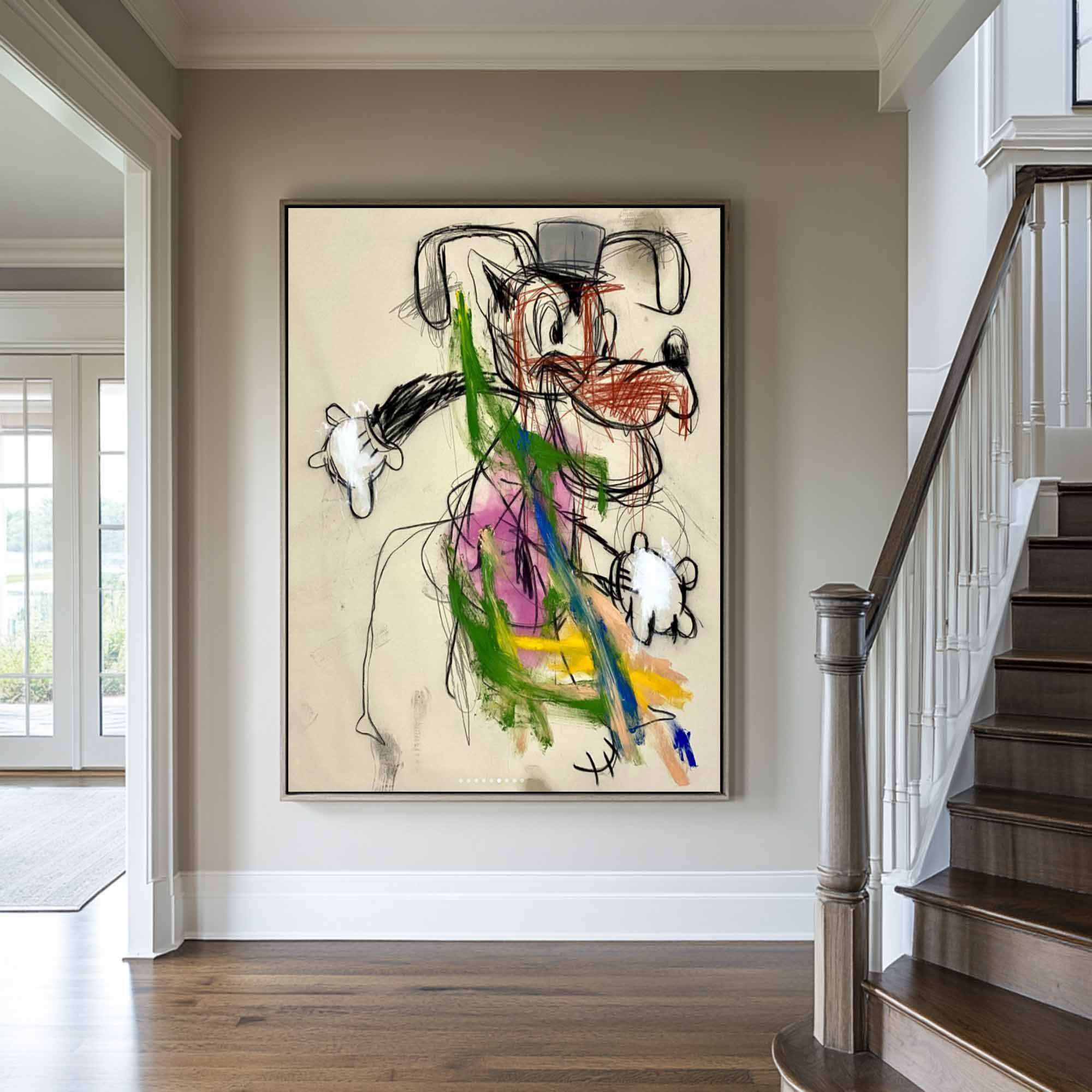 Disney's Goofy graffiti art colorful Pop graffiti Art street graffiti art