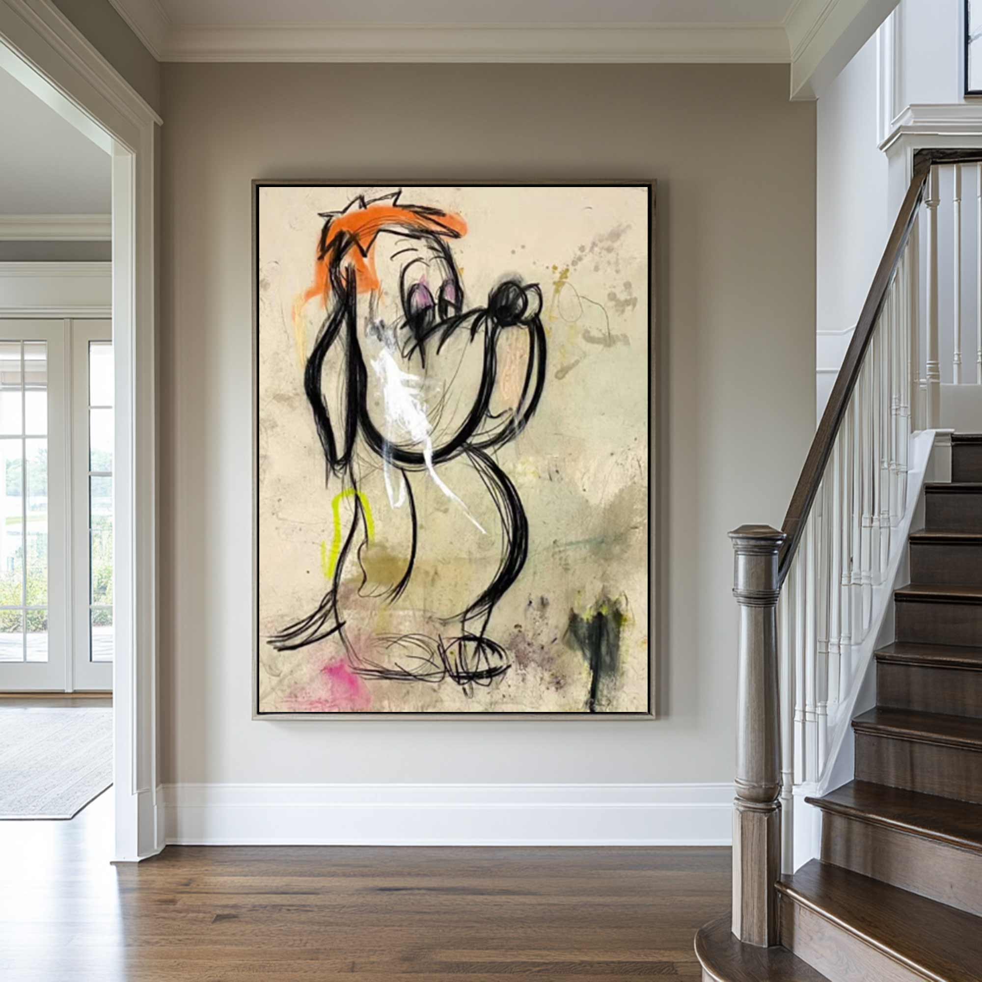 colorful Pop Street Art Basquiat style art cartoon style Abstract art