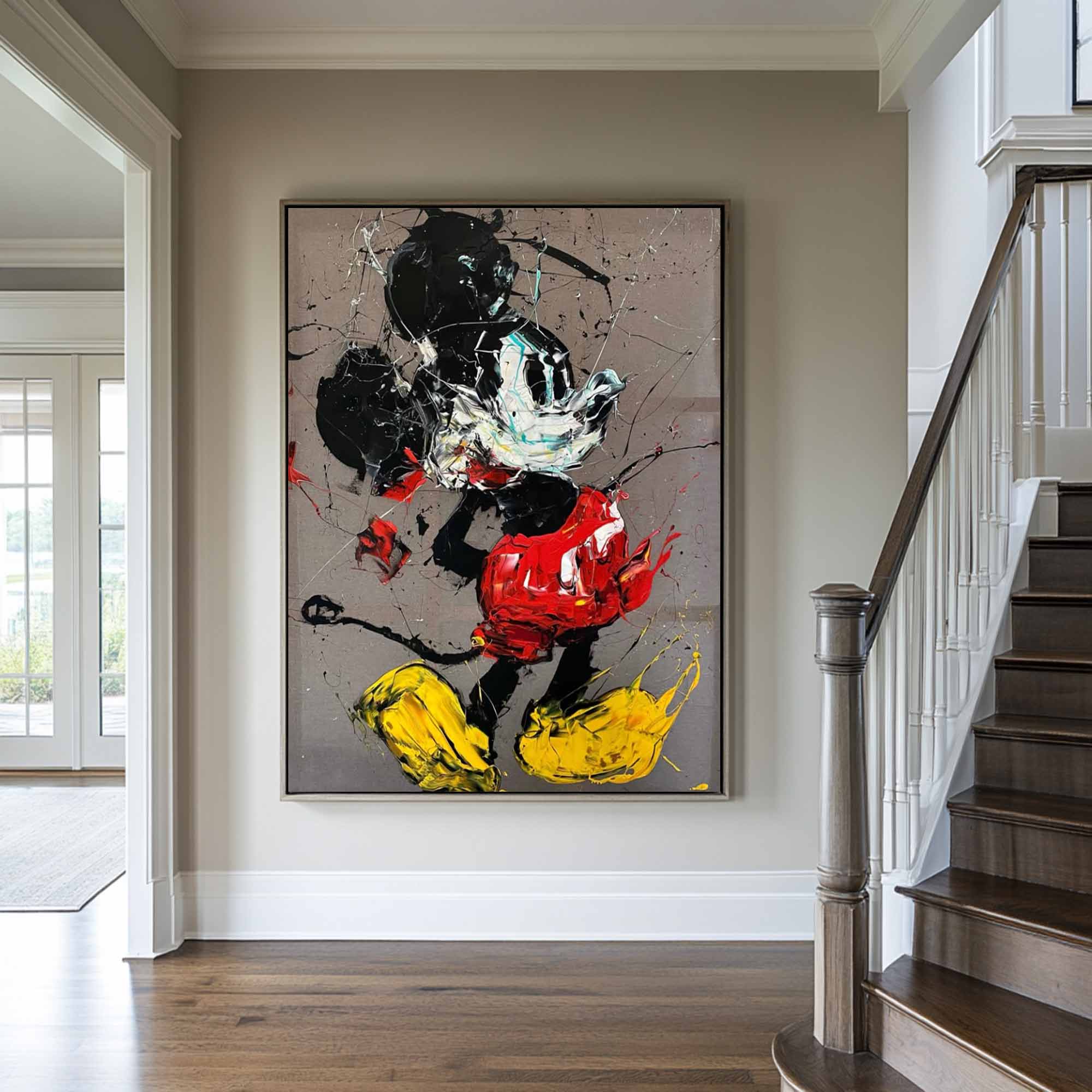 street art style graffiti cartoon Mickey Mouse Graffiti painting