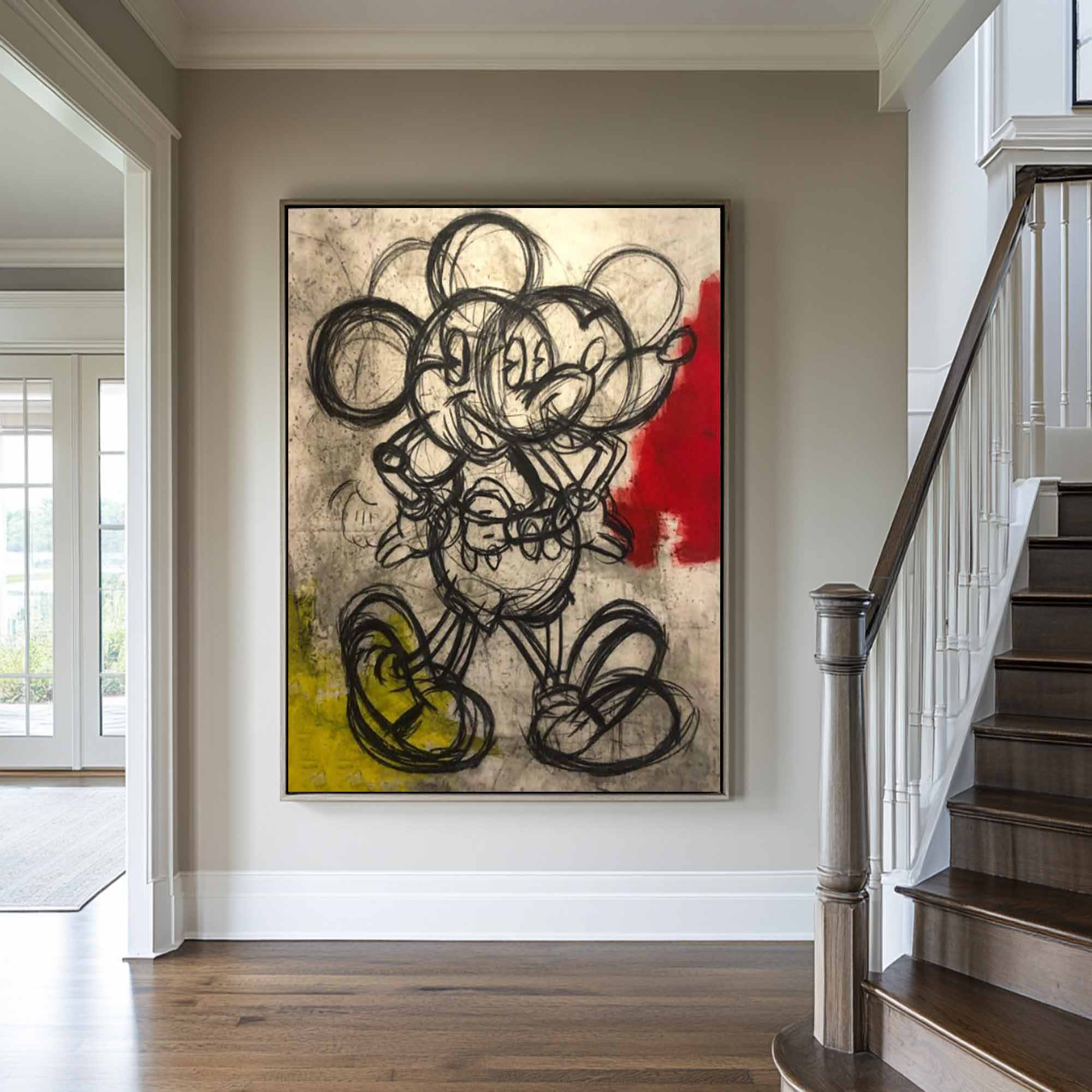 Mickey Mouse cartoon Graffiti painting street graffiti style art