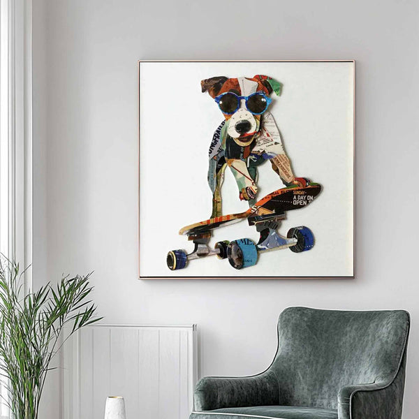Pet Dog Collage art painting Pet Dog collage art Pet Dog painting