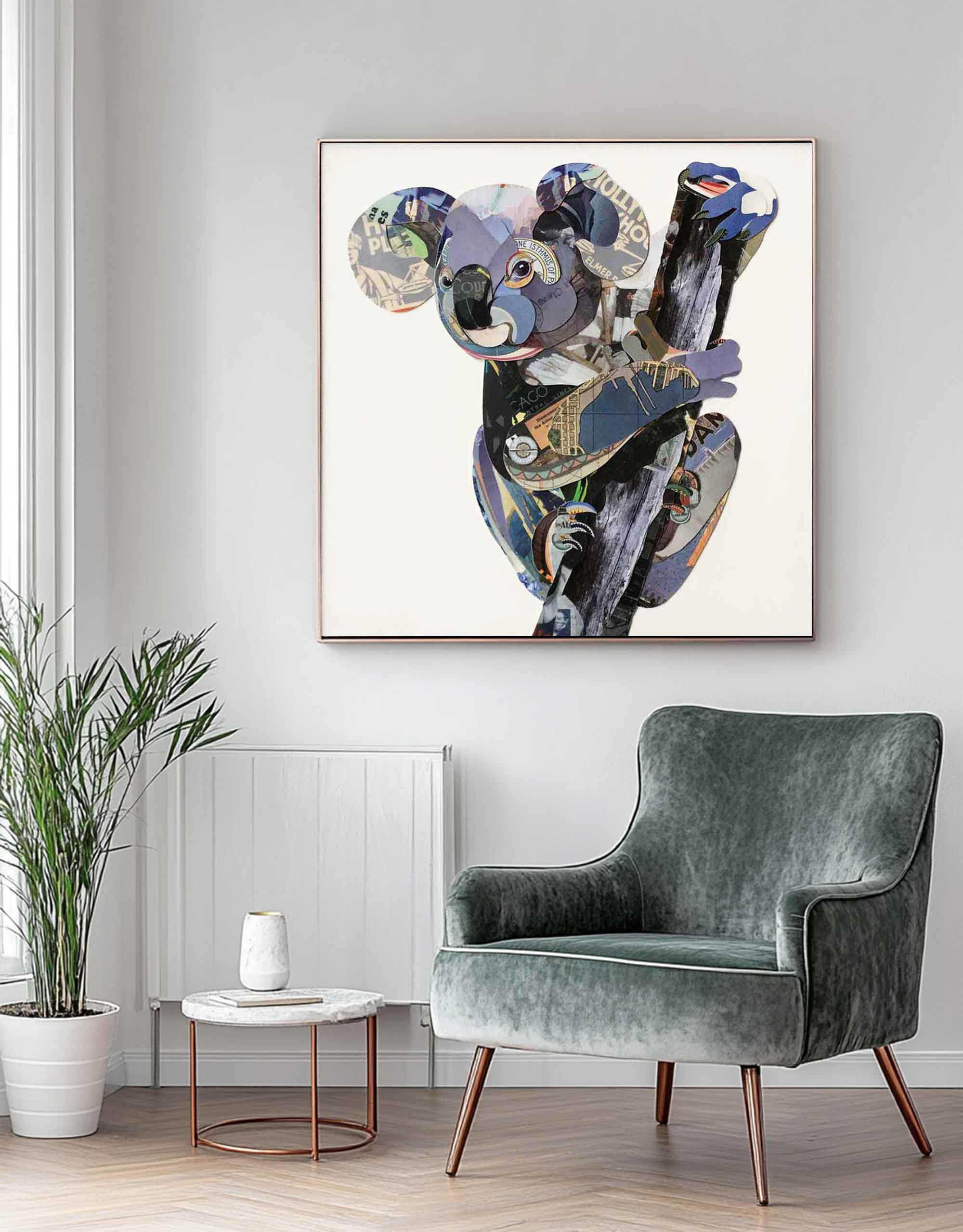 Koala Collage art painting Koala Painting Koala Collage painting