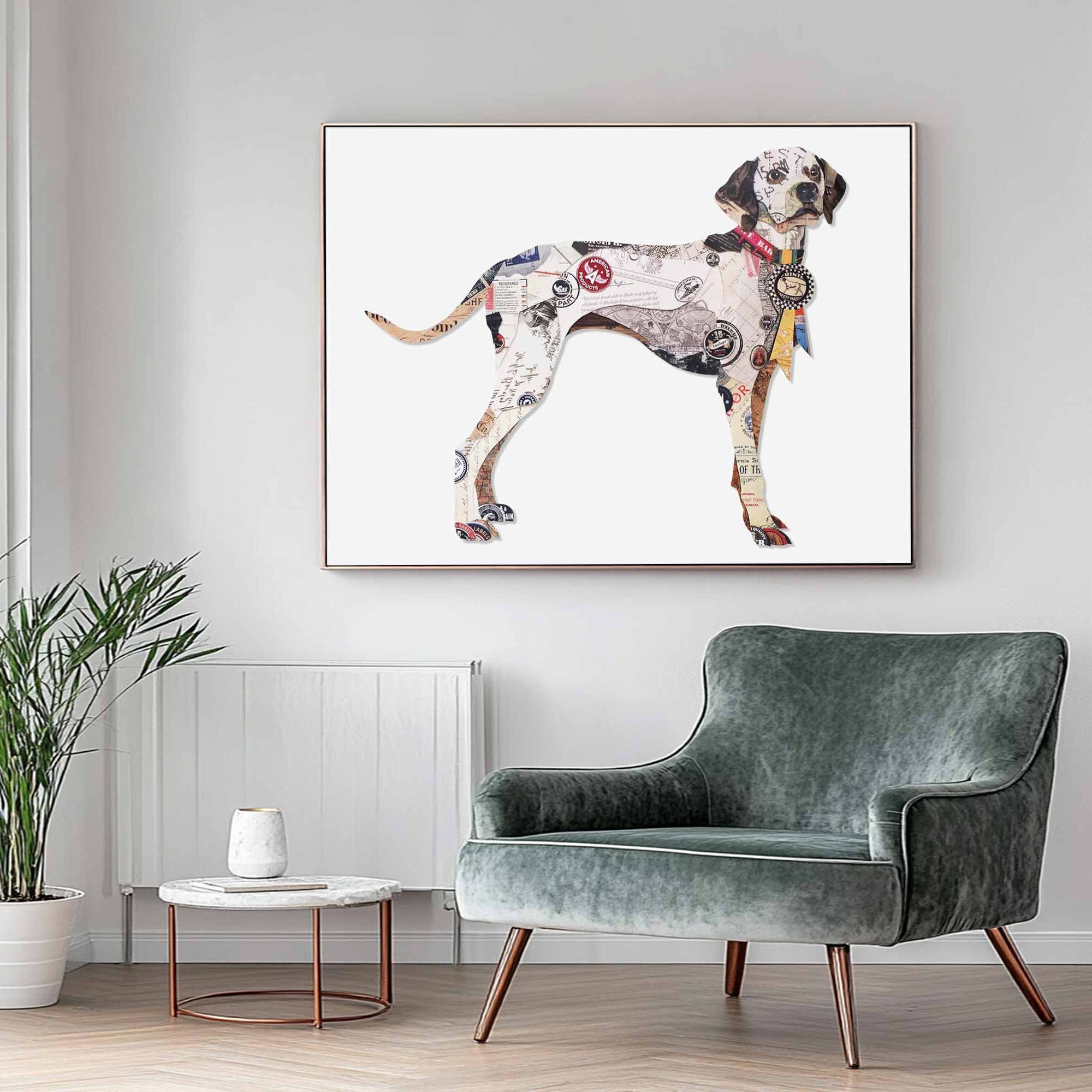 Pet Dog painting Pet Dog Collage art painting children's room decor