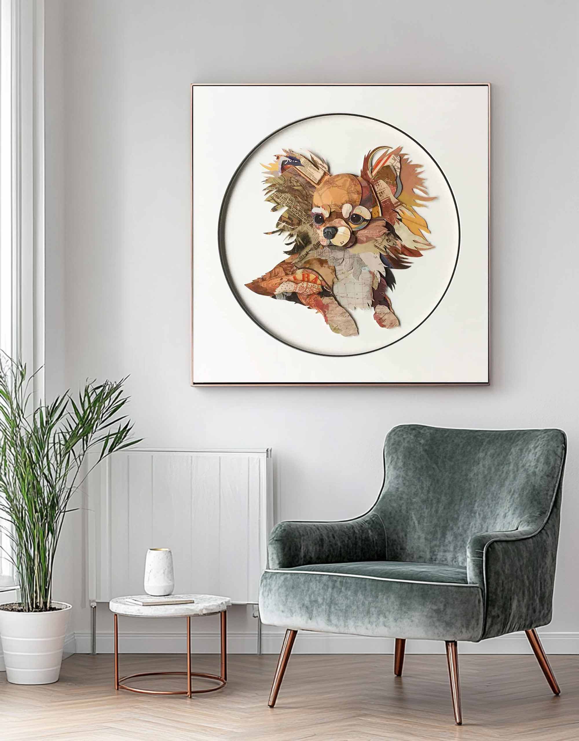 Pet Dog Collage art painting Pet Dog collage art Pet Dog painting